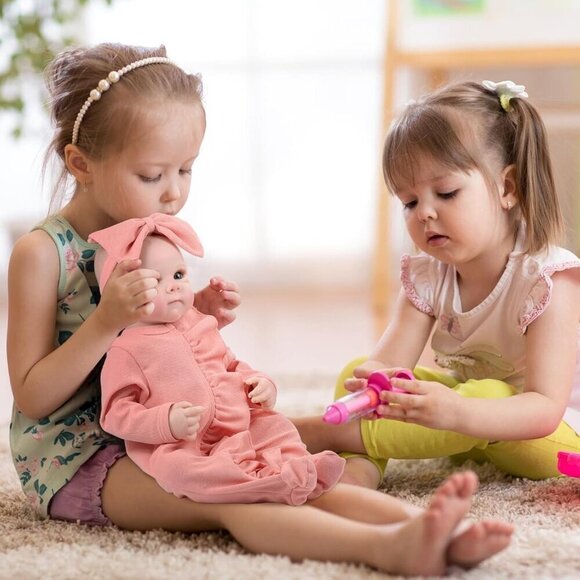 18-inch Toddlers Reborn Real Life Reborn Baby Doll Bottle Diaper Clothes - Picture 7 of 9